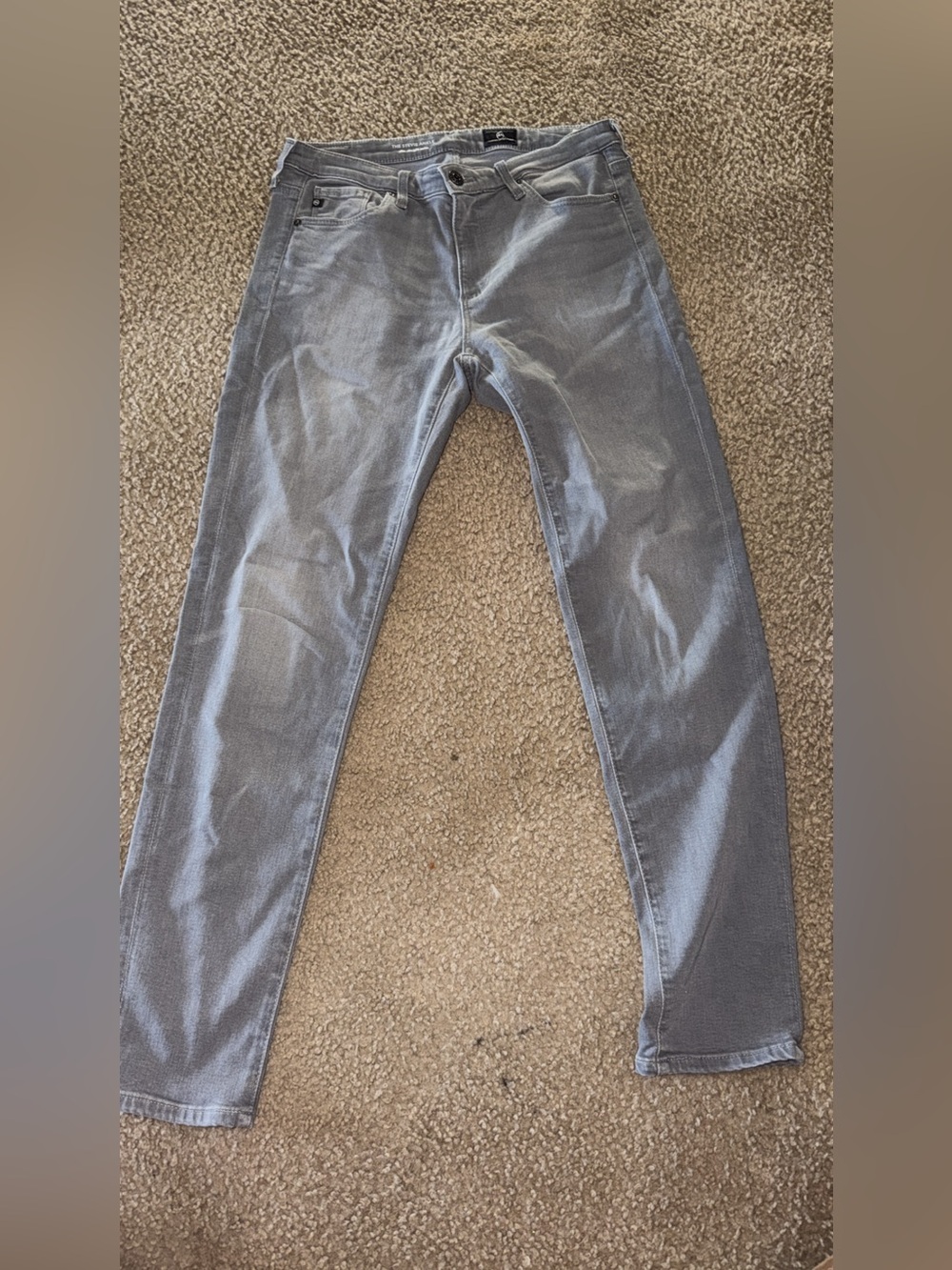 Ag Adriano Goldschmied Men’s Light Gray Slim Jeans